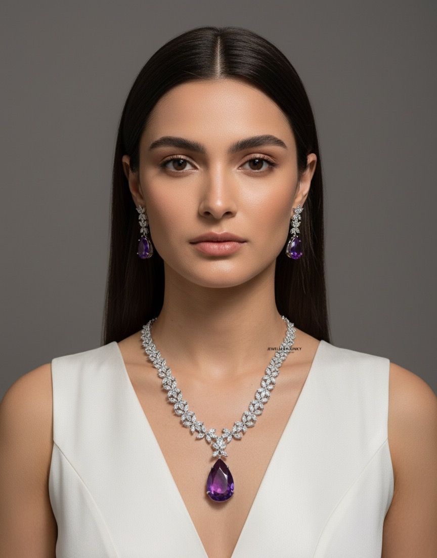AAHANA CZ DIAMOND NECKLACE N-1442
