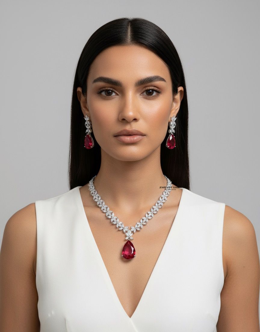 AAHANA CZ DIAMOND NECKLACE N-1442
