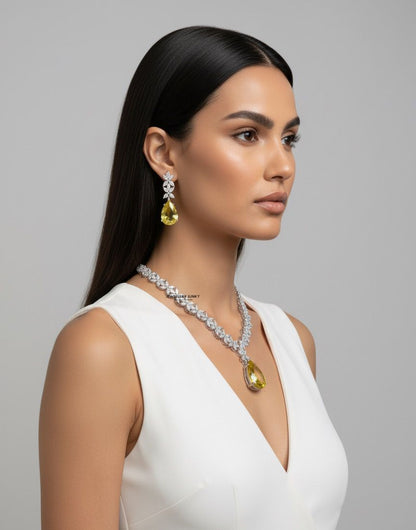 AAHANA CZ DIAMOND NECKLACE N-1442