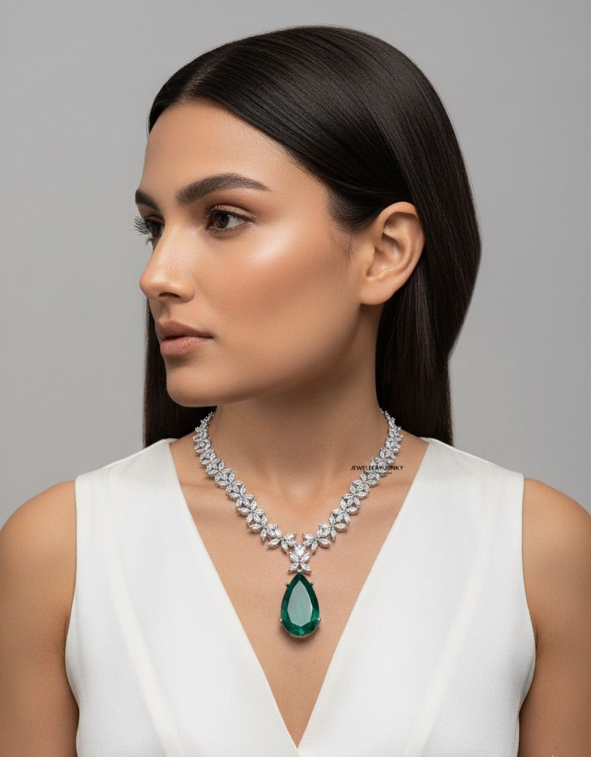 AAHANA CZ DIAMOND NECKLACE N-1442
