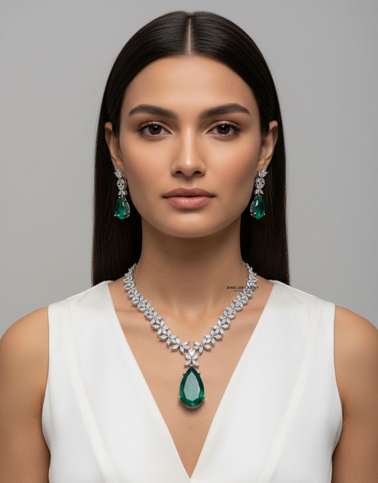 AAHANA CZ DIAMOND NECKLACE N-1442