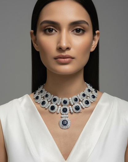 AMIYA DIAMOND EMERALD NECKLACE N-1044