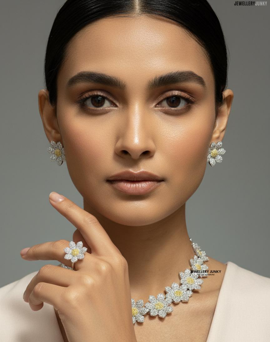 ELISHA FLORAL NANO DIAMOND NECKLACE