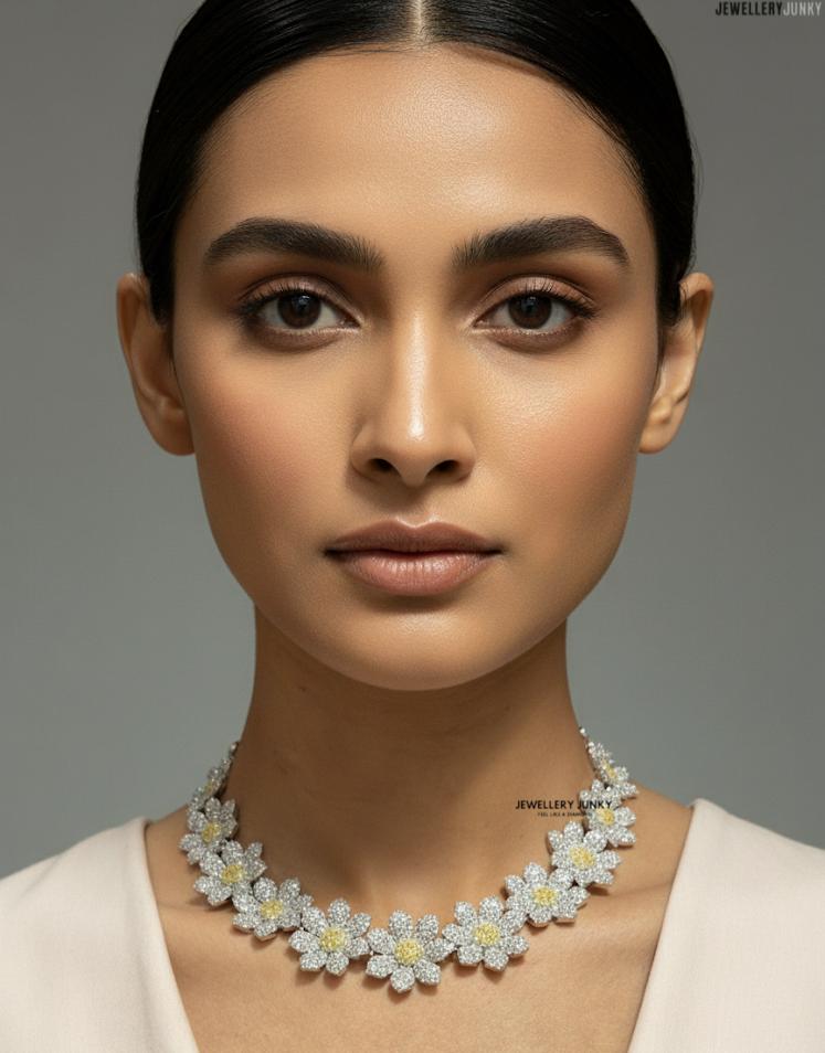 ELISHA FLORAL NANO DIAMOND NECKLACE