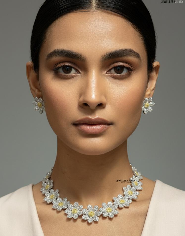 ELISHA FLORAL NANO DIAMOND NECKLACE