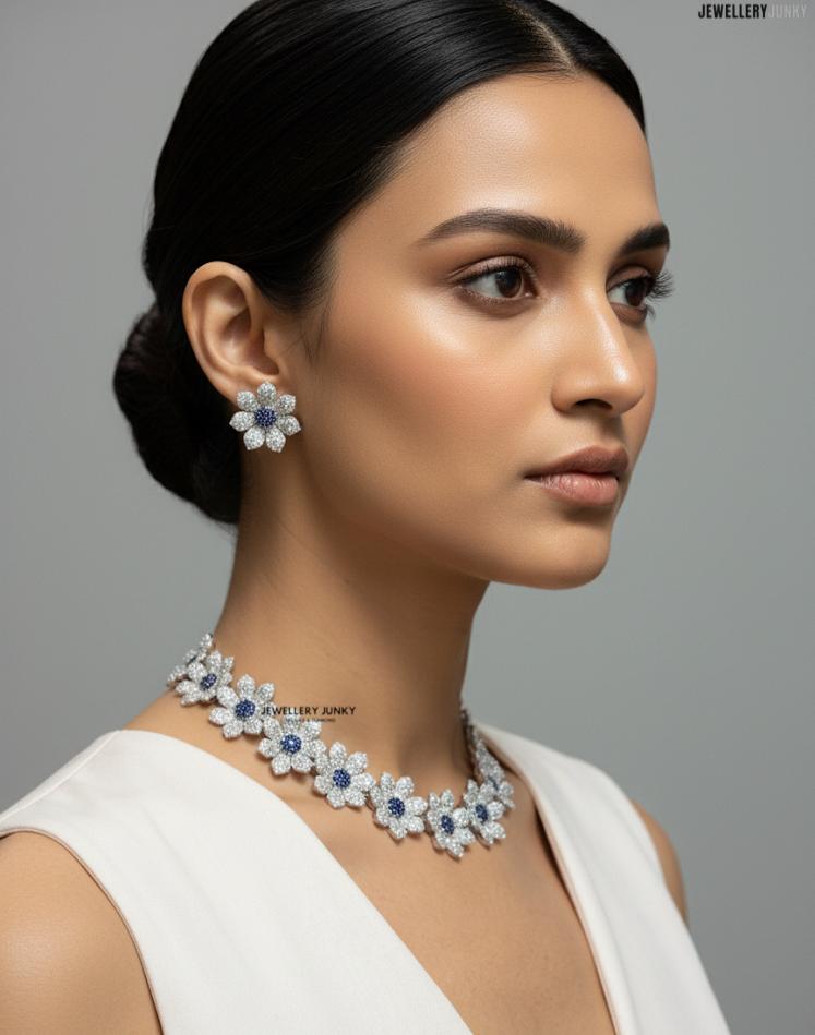 ELISHA FLORAL NANO DIAMOND NECKLACE