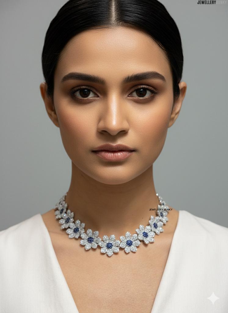 ELISHA FLORAL NANO DIAMOND NECKLACE