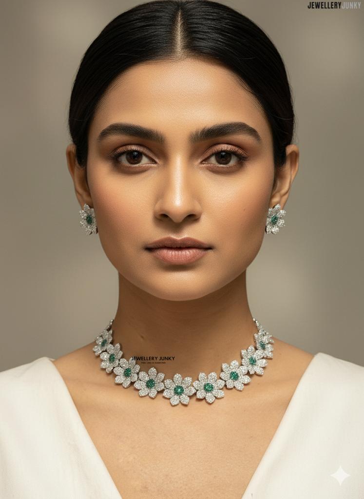 ELISHA FLORAL NANO DIAMOND NECKLACE