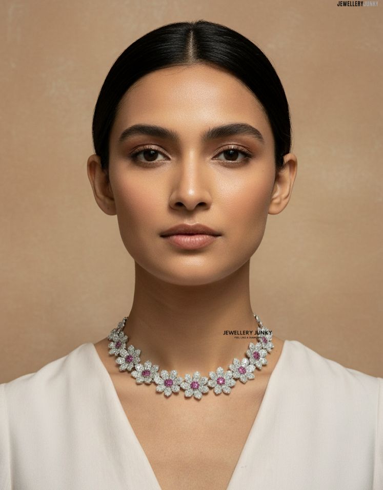 ELISHA FLORAL NANO DIAMOND NECKLACE