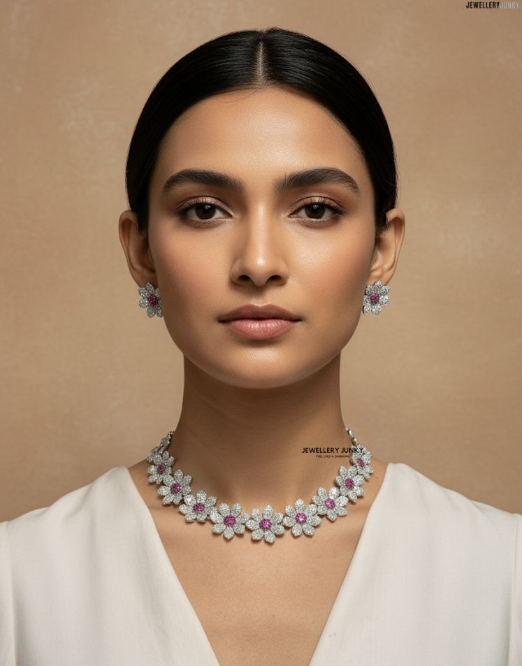 ELISHA FLORAL NANO DIAMOND NECKLACE