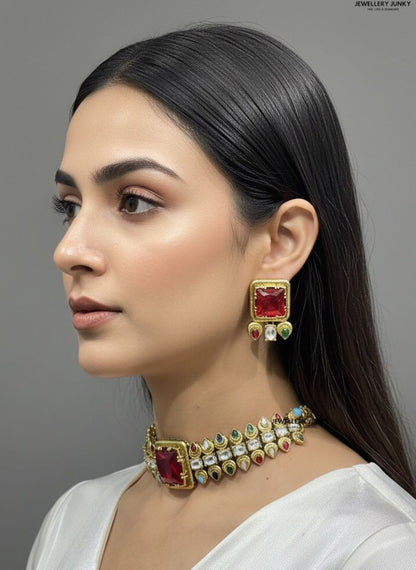 GHUFRAN KUNDAN NECKLACE