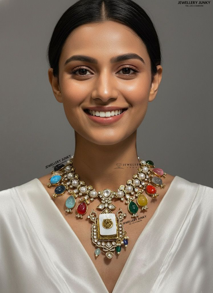 LEHAR KUNAN NAVRATAN KUNDAN NECKLACE