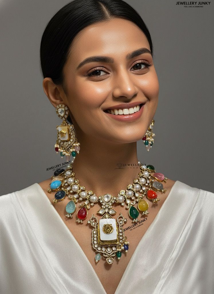 LEHAR KUNAN NAVRATAN KUNDAN NECKLACE