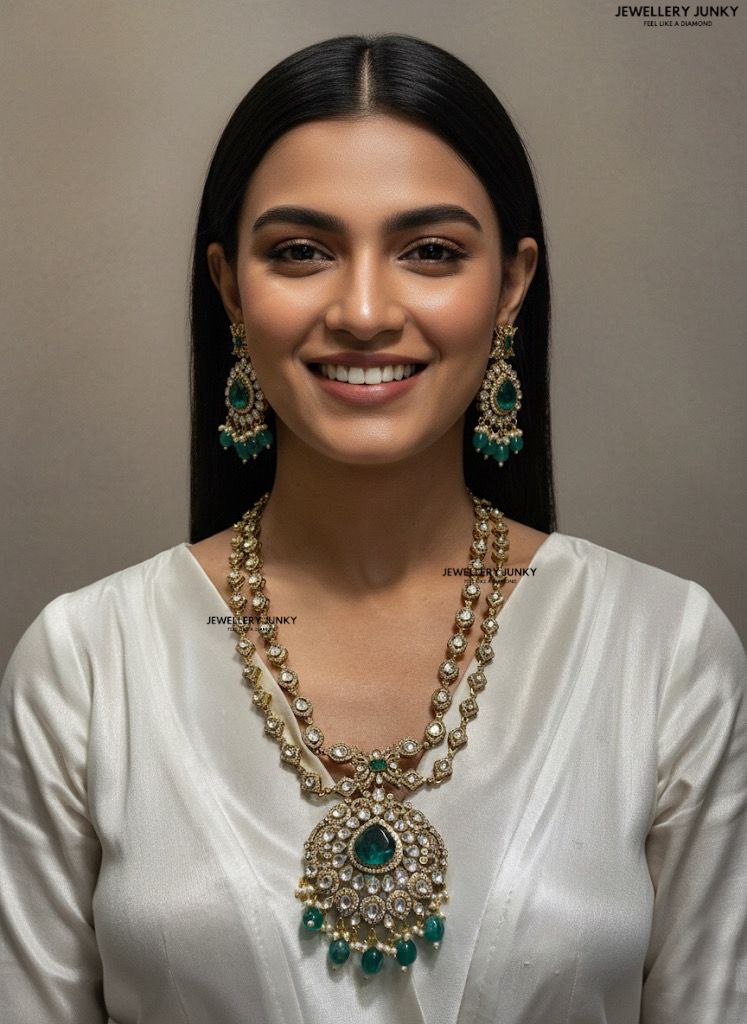 GAHANA KUNDAN EMERALD NECKLACE