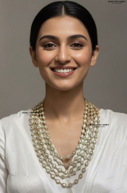 SHAIMA KUNDAN LAYERED NECKLACE