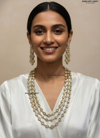 VASAKI KUNDAN LAYRERED NECKLACE