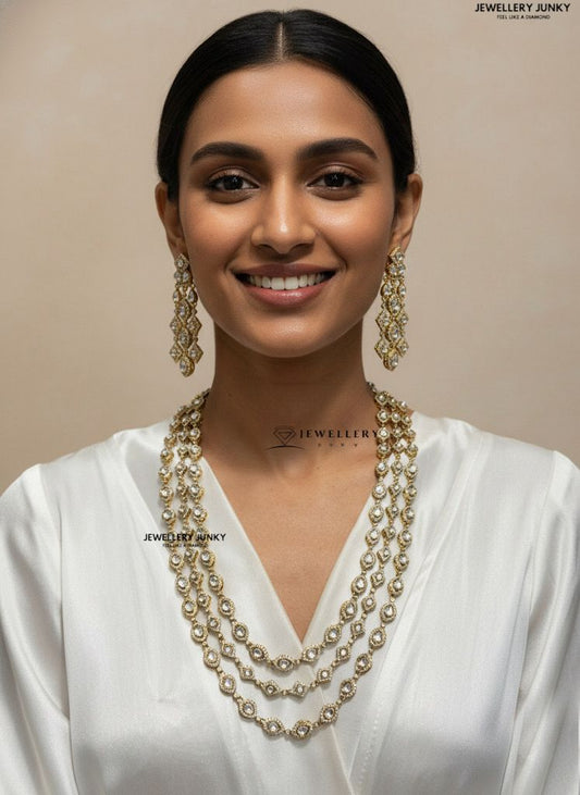 VASAKI KUNDAN LAYRERED NECKLACE