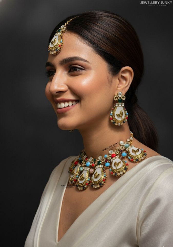 AMENA NAVRATAN KUNDAN NECKLACE