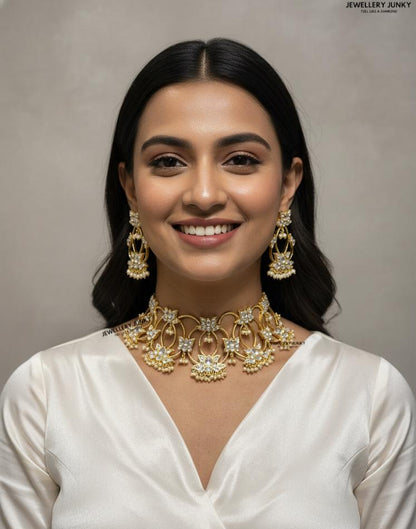 SHIFA LOTUS KUNDAN NECKLACE