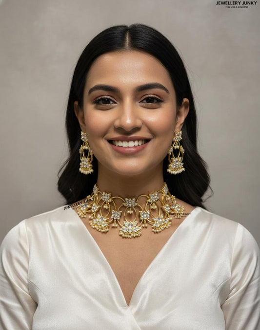 SHIFA LOTUS KUNDAN NECKLACE