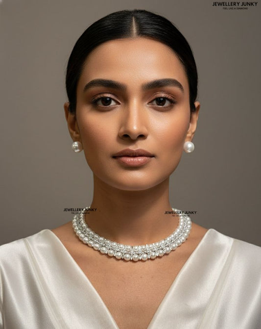 ZIA PEARL DIAMOND NECKLACE