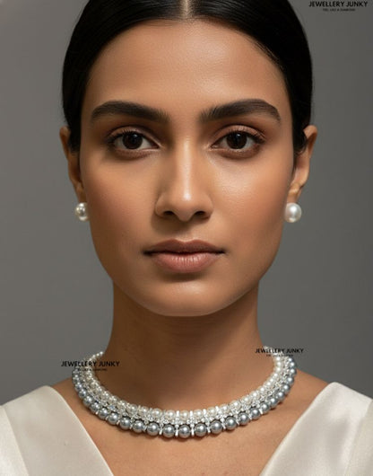 ZIA PEARL DIAMOND NECKLACE