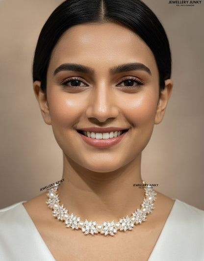 EZRA DIAMOND PEARL NECKLACE