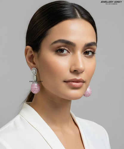 NESSA INVISIBLE DIAMOND EARRING E-1102
