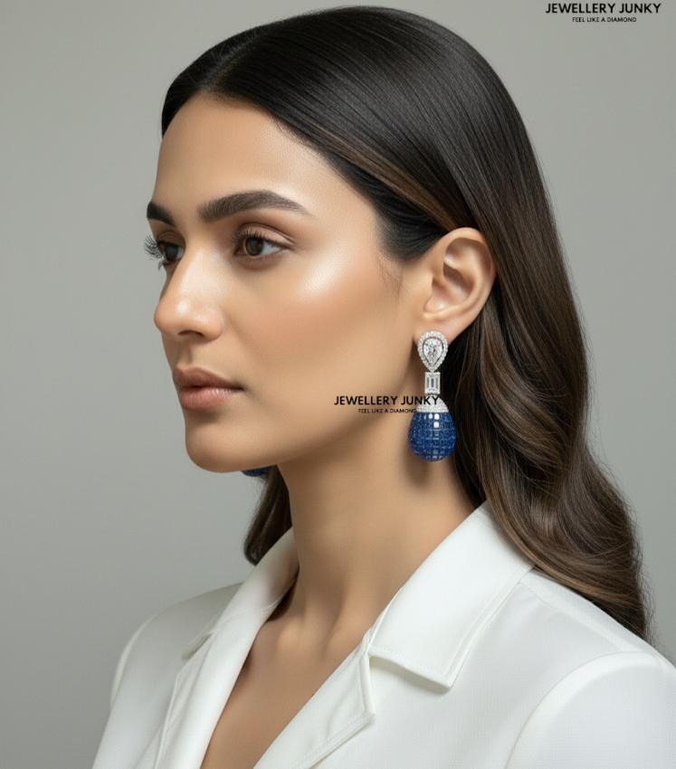 NESSA INVISIBLE DIAMOND EARRING E-1102