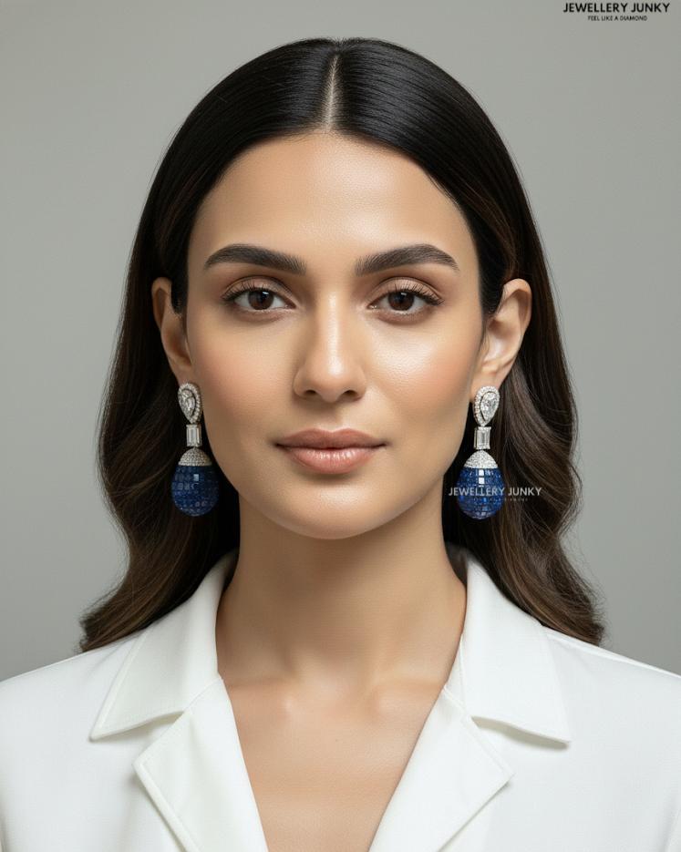 NESSA INVISIBLE DIAMOND EARRING E-1102