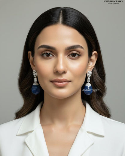 NESSA INVISIBLE DIAMOND EARRING E-1102