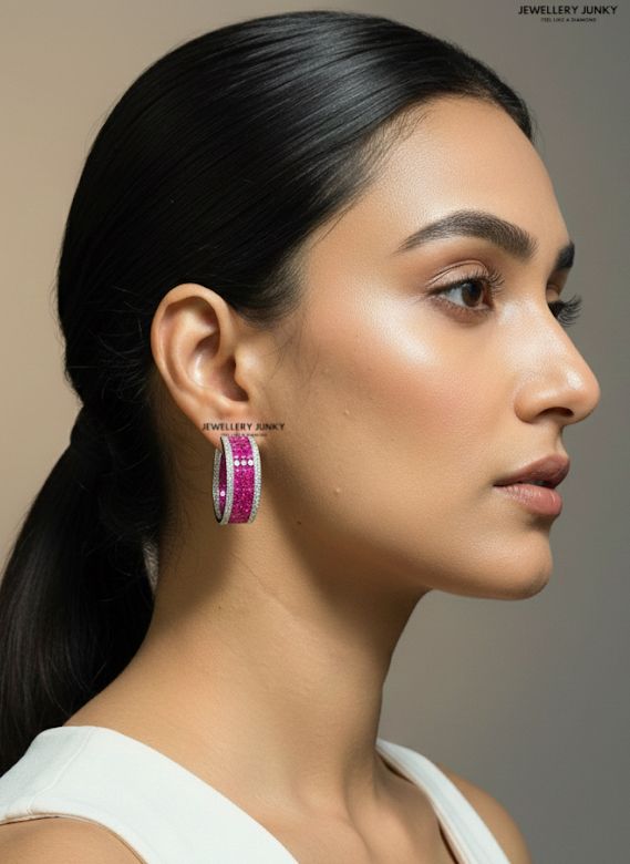 AZURA DIAMOND INVISIBLE HOOPS E-1010