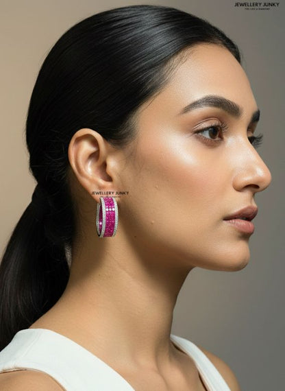 AZURA DIAMOND INVISIBLE HOOPS E-1010