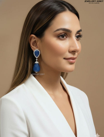 JULIET INVISIBLE STONE DIAMOND EARRING E-1026