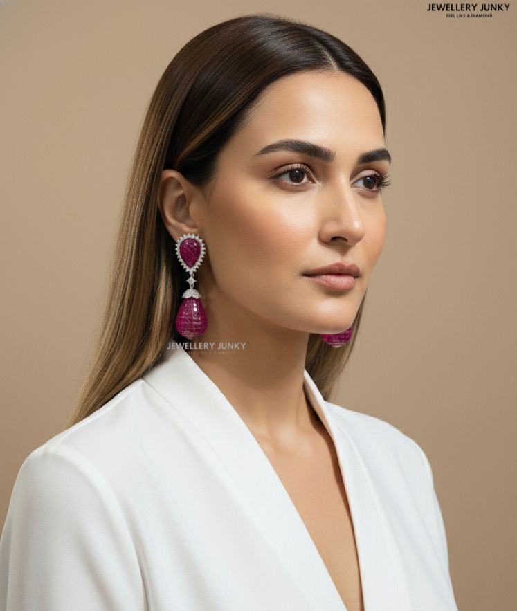 JULIET INVISIBLE STONE DIAMOND EARRING E-1026