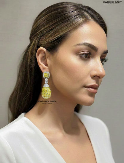 ARISTA INVISIBLE DIAMOND EARRING E-1025