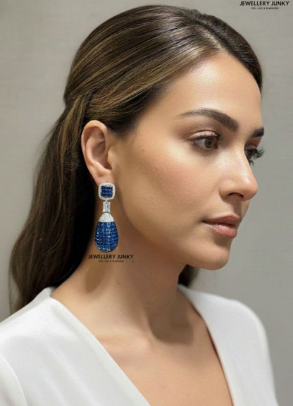 ARISTA INVISIBLE DIAMOND EARRING E-1025