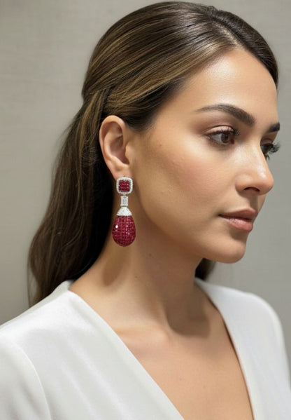 ARISTA INVISIBLE DIAMOND EARRING E-1025