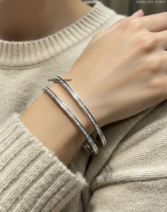 TAMIA BAGUETTE DIAMOND BANGLE