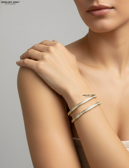 TAMIA BAGUETTE DIAMOND BANGLE