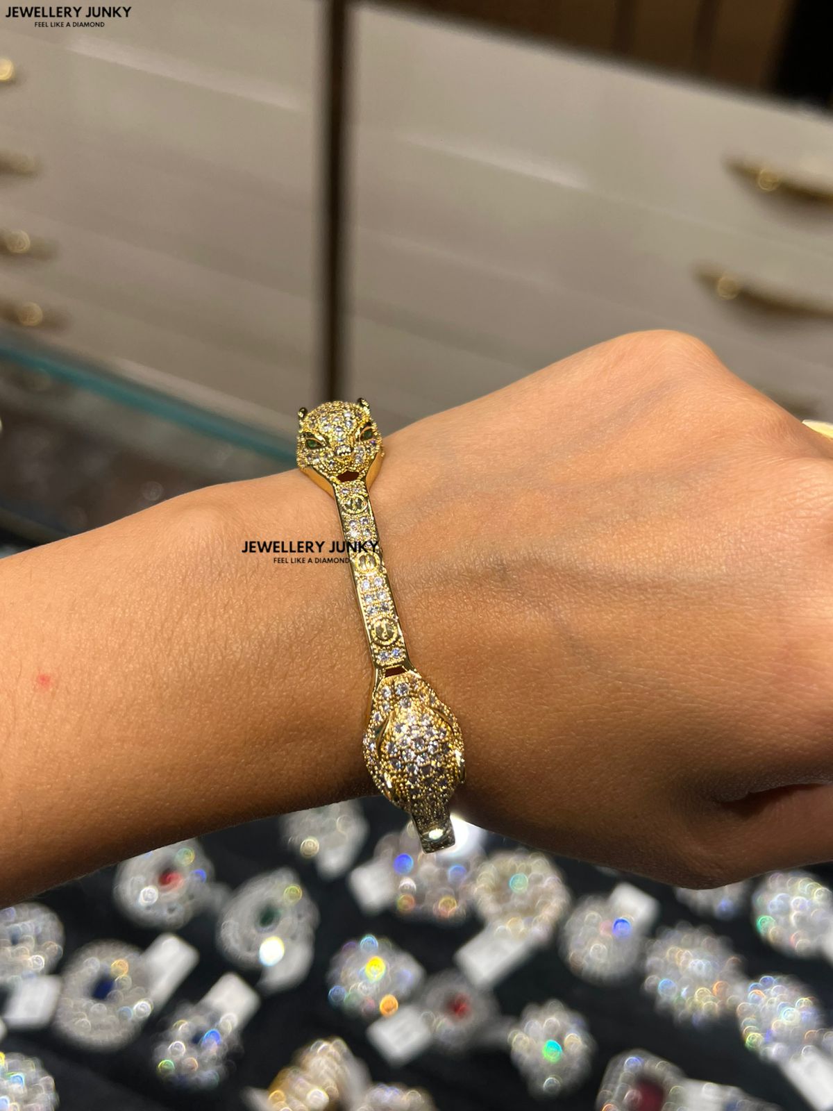 MAKENA DIAMOND LEOPARD BRACELET