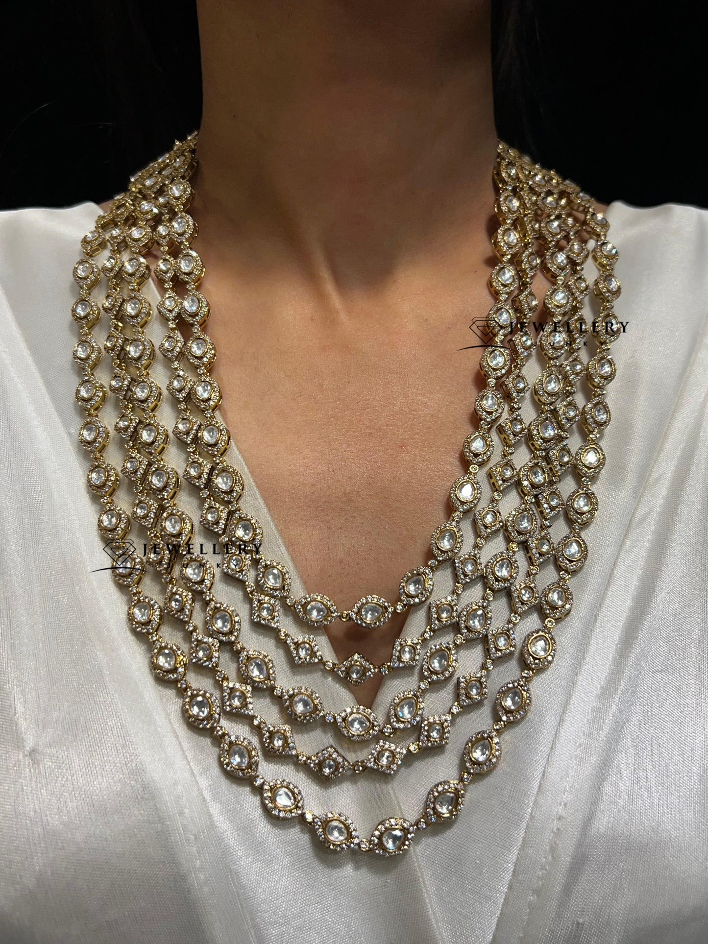 SHAIMA KUNDAN LAYERED NECKLACE