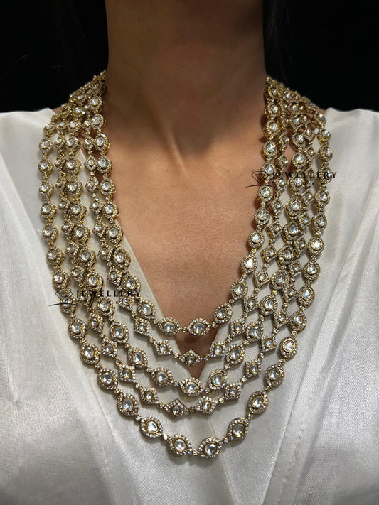 SHAIMA KUNDAN LAYERED NECKLACE