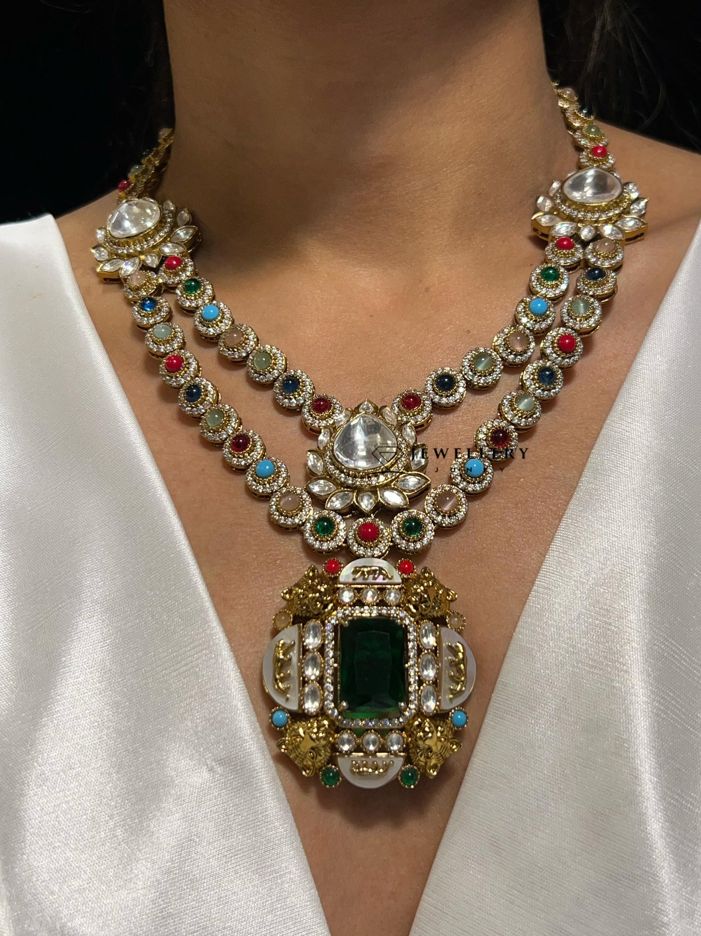HAFSNAH KUNDAN NECKLACE N-1544